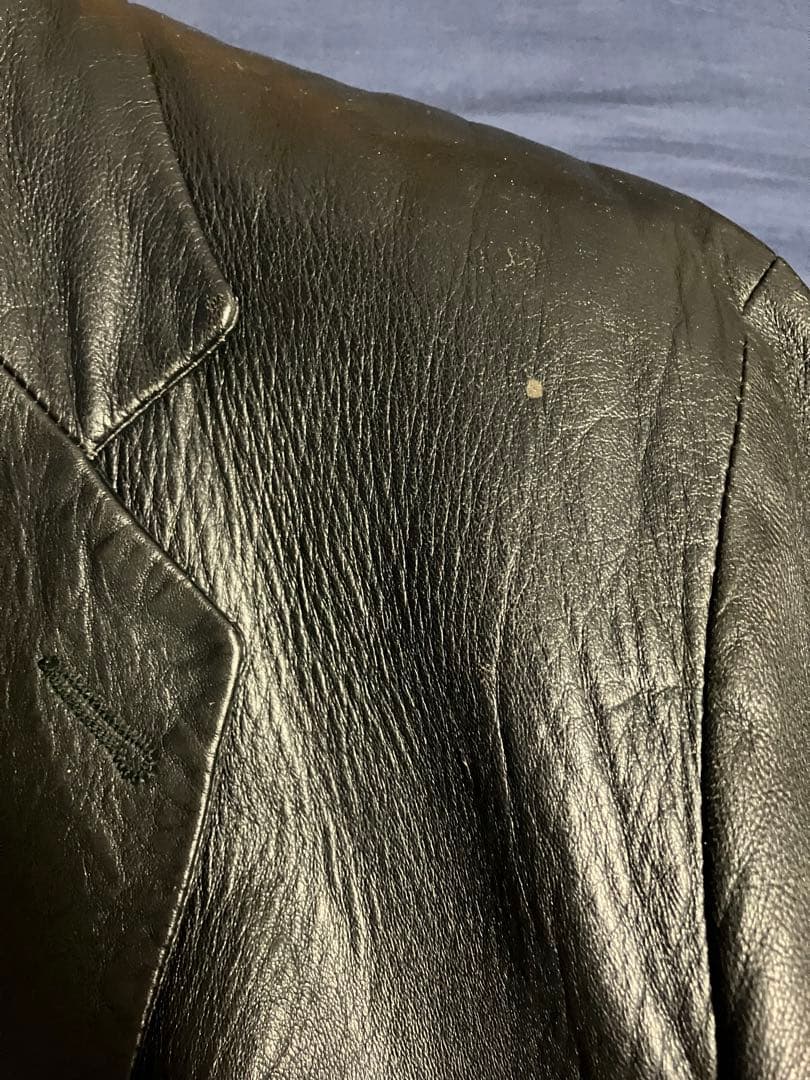 emporio armani 90s ラムレザーテーラードジャケット