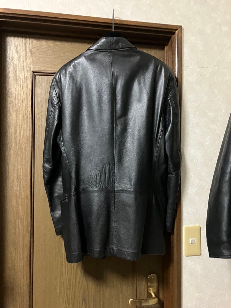 emporio armani 90s ラムレザーテーラードジャケット