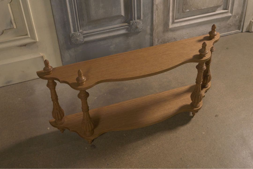 木製 2段式棚 ナチュラルウッド