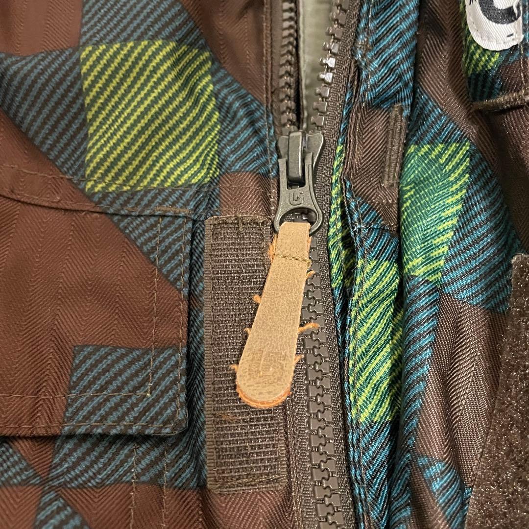 Burtonバートンスキーウェアスノーボードジャケットパーカーフード付き総柄希少