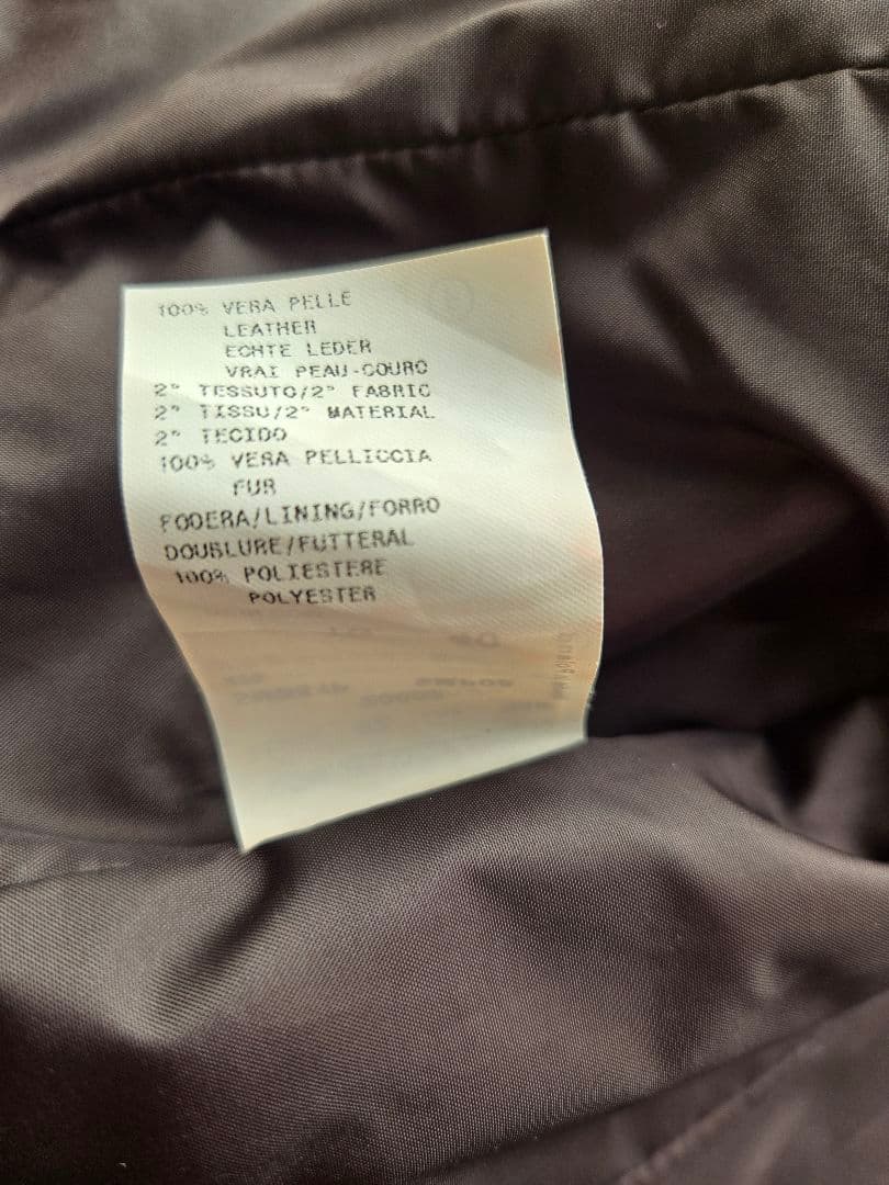 ARMANI COLLEZIONI クロコエンボス ファー付きジャケット 40