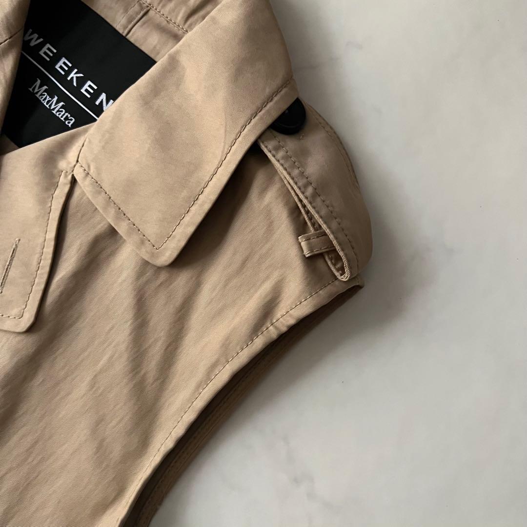 美品 ウィークエンドマックスマーラ ベスト ジレ トレンチコート ベルト付 現行