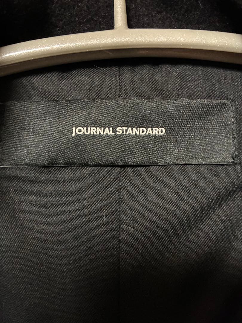 ジャーナルスタンダード　ウール アンゴラ　ロングコート　チェスターコート　黒