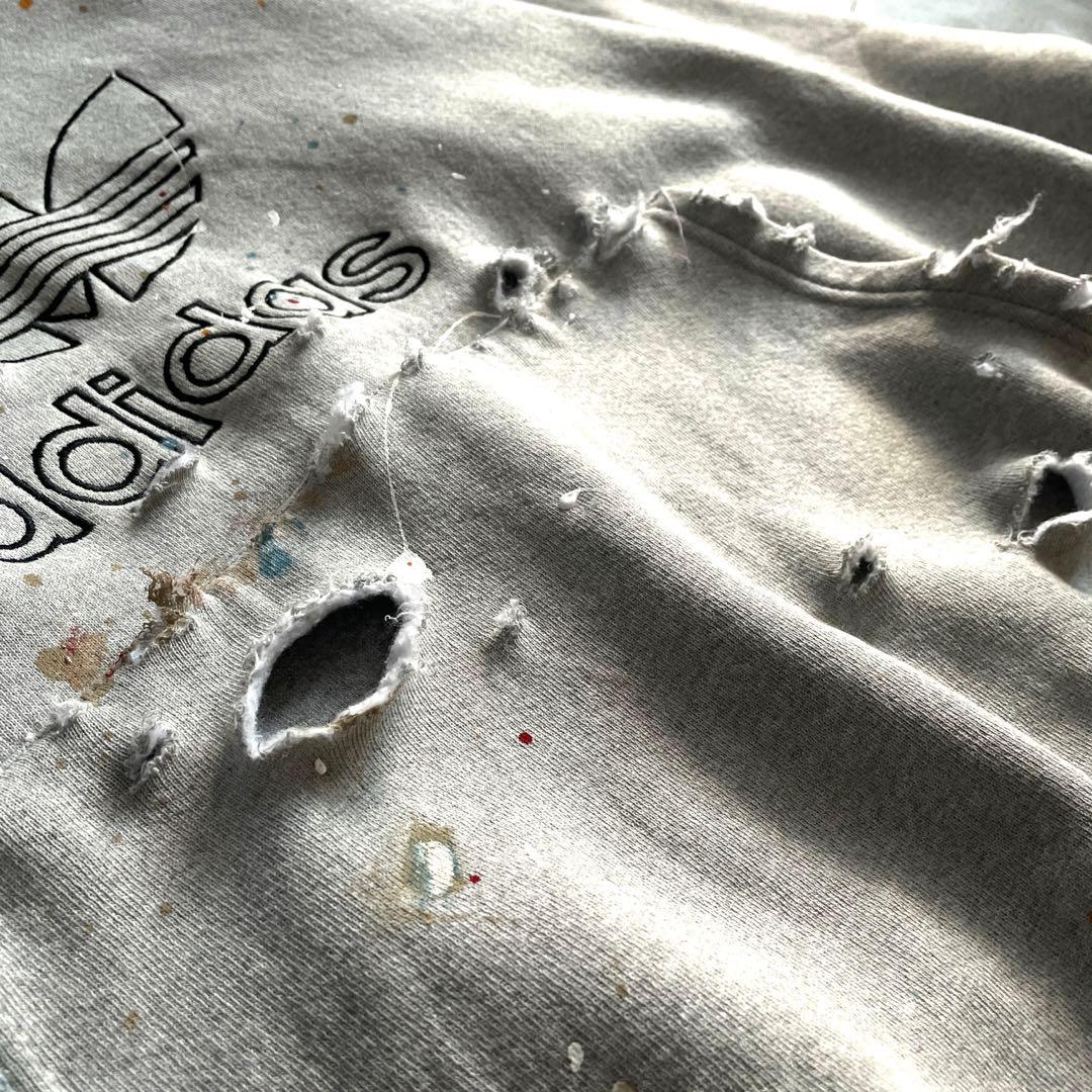 80's adidas万国旗タグ”ロゴ“USA製”肉厚“hoodie sweat