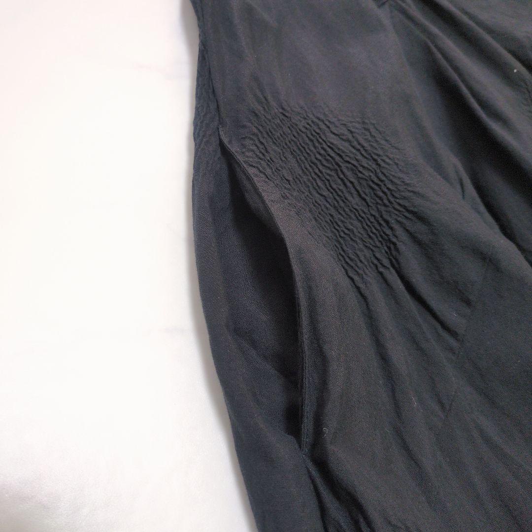 美品✨慈雨 変形ロングシャツワンピース 2WAY 羽織り 黒 センソユニコ