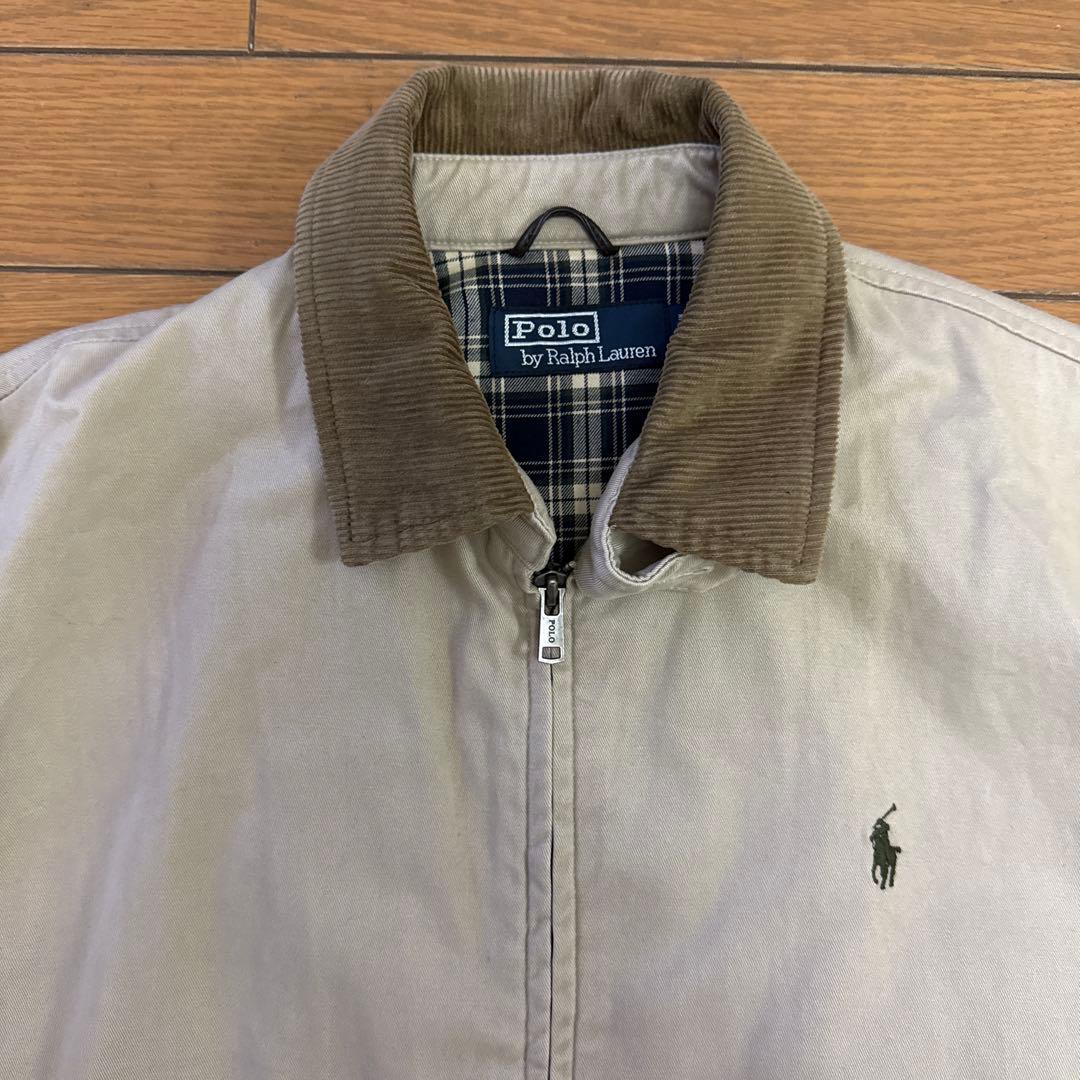 90s POLO RALPH LAUREN スイングトップ 襟コーデュロイ 裏地