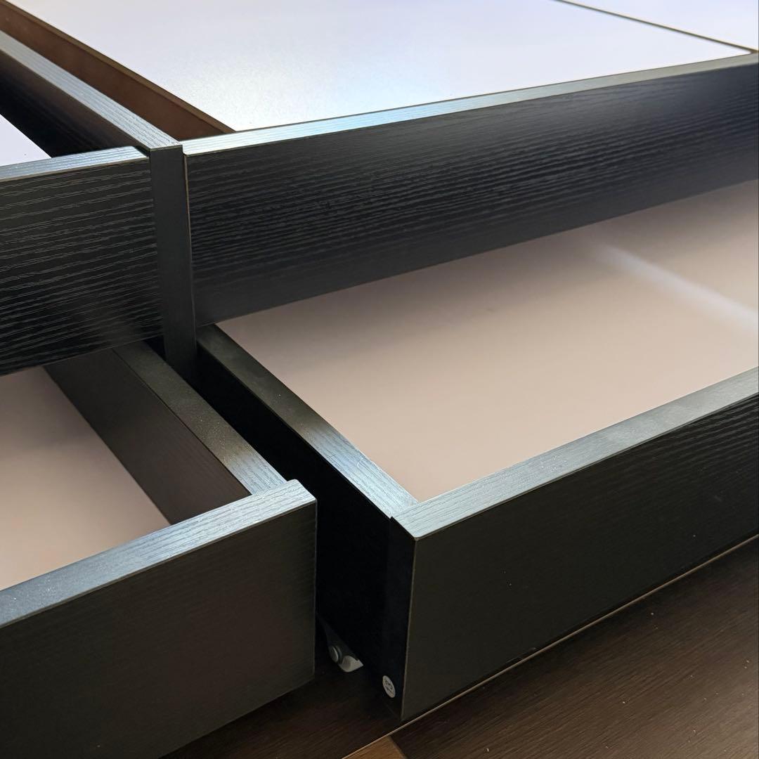 【引取り限定】セミダブルベッドフレーム/ブラウン（解体済）