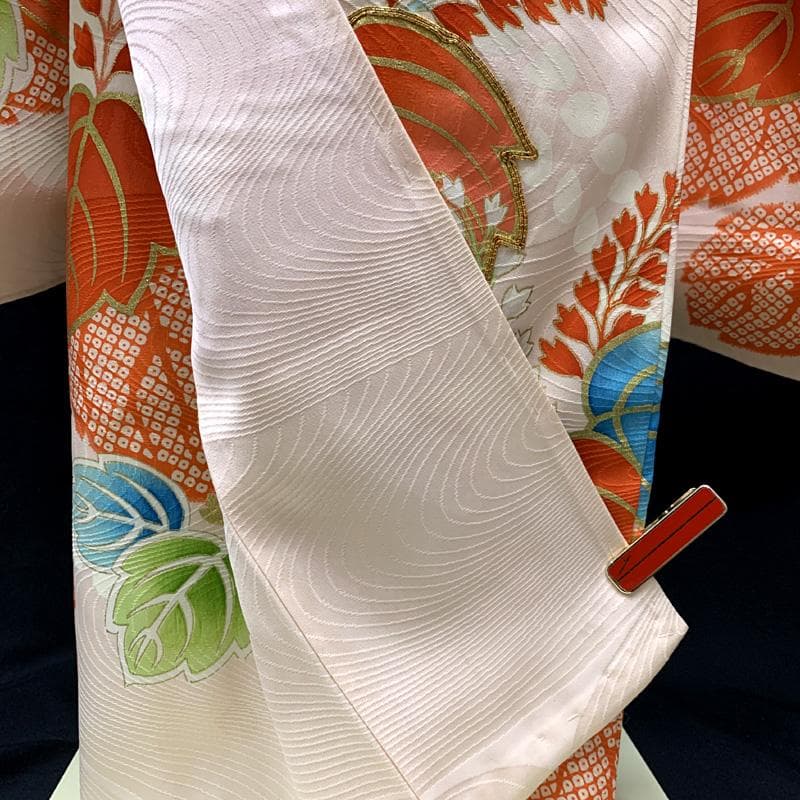 509ag21□七五三 七歳 女児 着物&袋帯&長襦袢 金彩 桐□状態良好