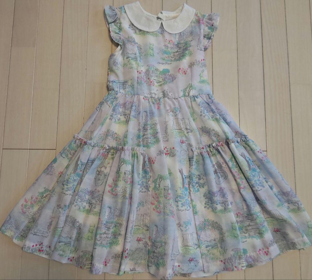 miho様ご商談中。美品!！メゾピアノ　ガーデン柄ワンピース　130cm
