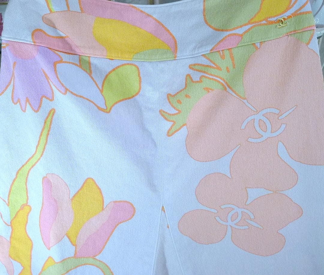 ◇【シャネル】一目で判るシャネルロゴ！コットンスカート＃４０◇