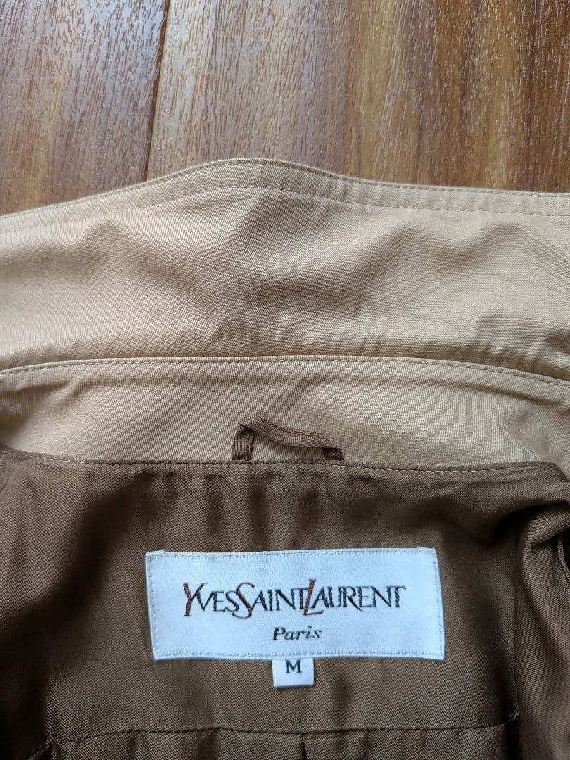 【美品】Yves Saint Laurent ベージュトレンチコート M