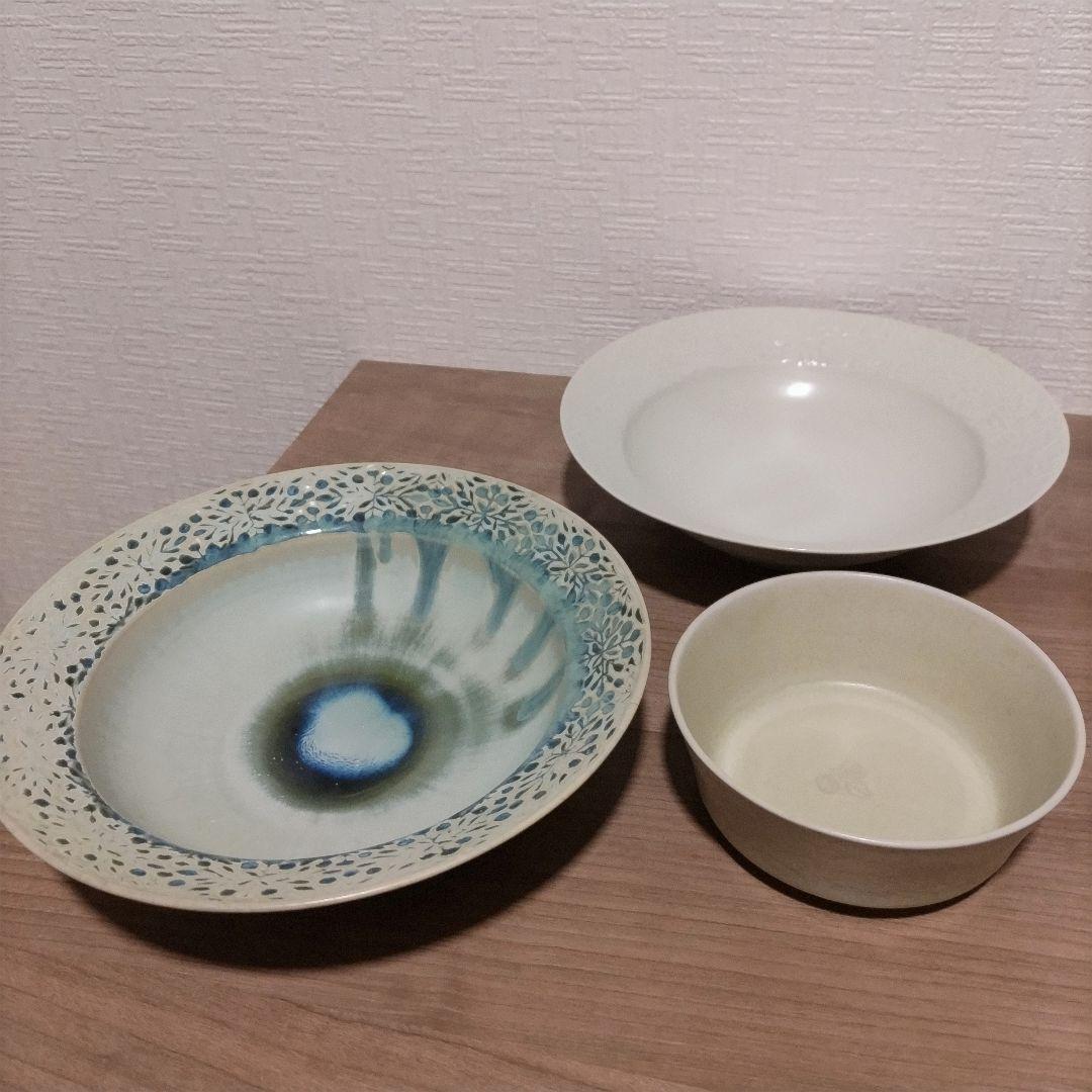 岳中爽果さん　リム皿　台形小鉢