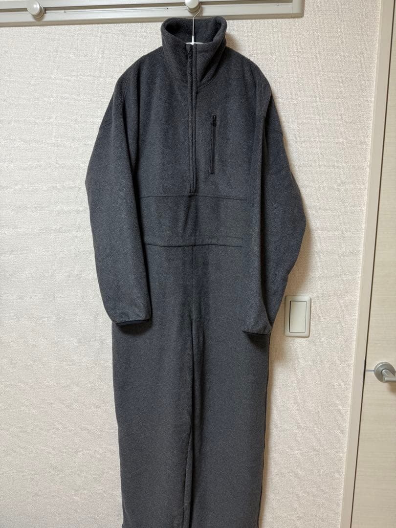 anuke フリースハーフジップ　オールインワン