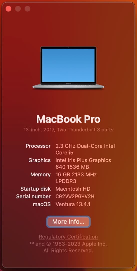 MacBook Pro 13-inch 2017 nTB i5 1TB US配列