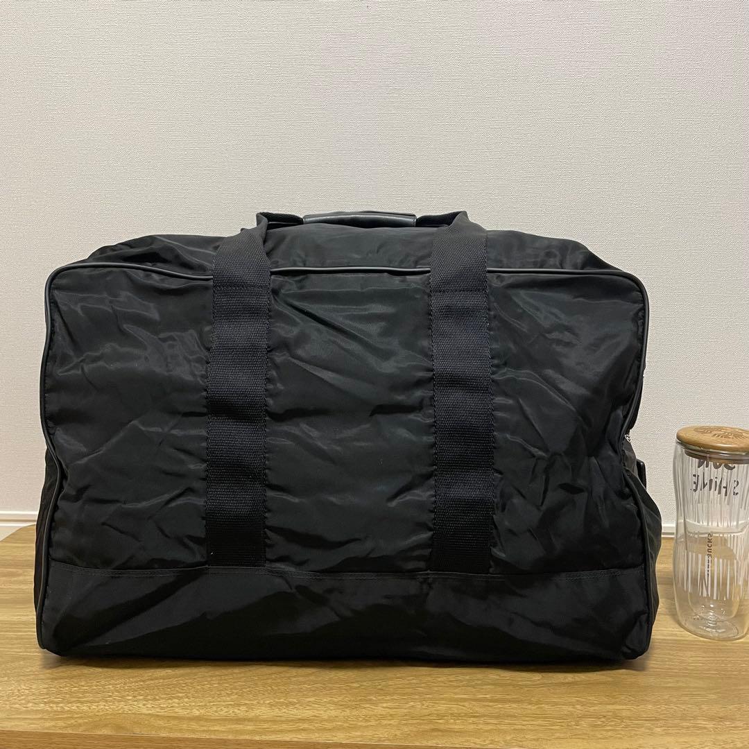 《美品》PRADA（プラダ）ナイロン×レザー ボストンバッグ ブラック 黒