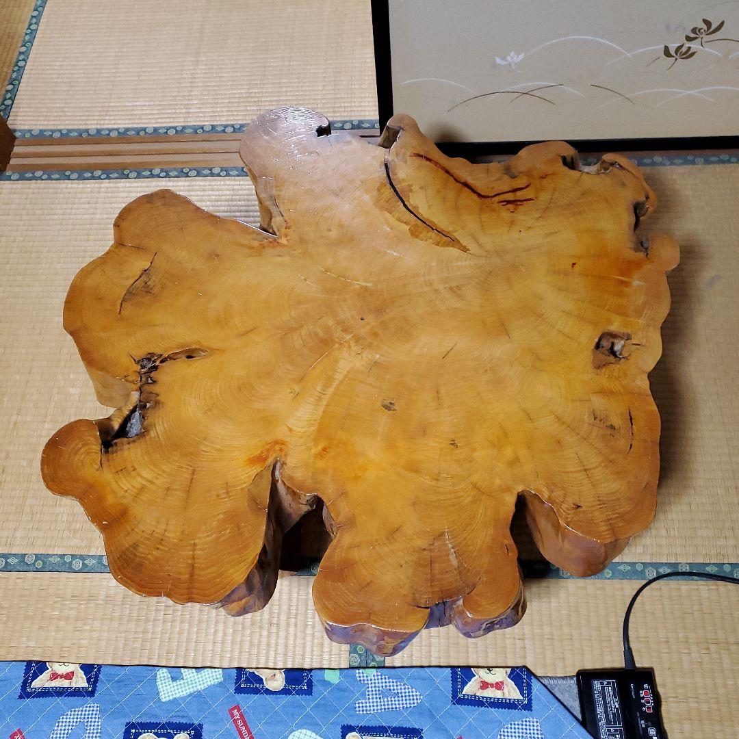 【希少品】榧の木 輪切り 座卓 テーブル ちゃぶ台 年代物【一点物】
