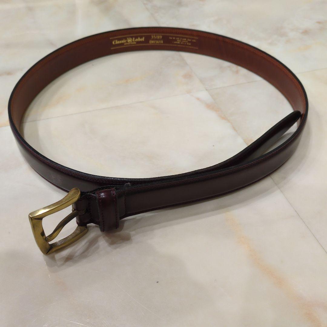vintage works Classic Label バーガンディ ベルト