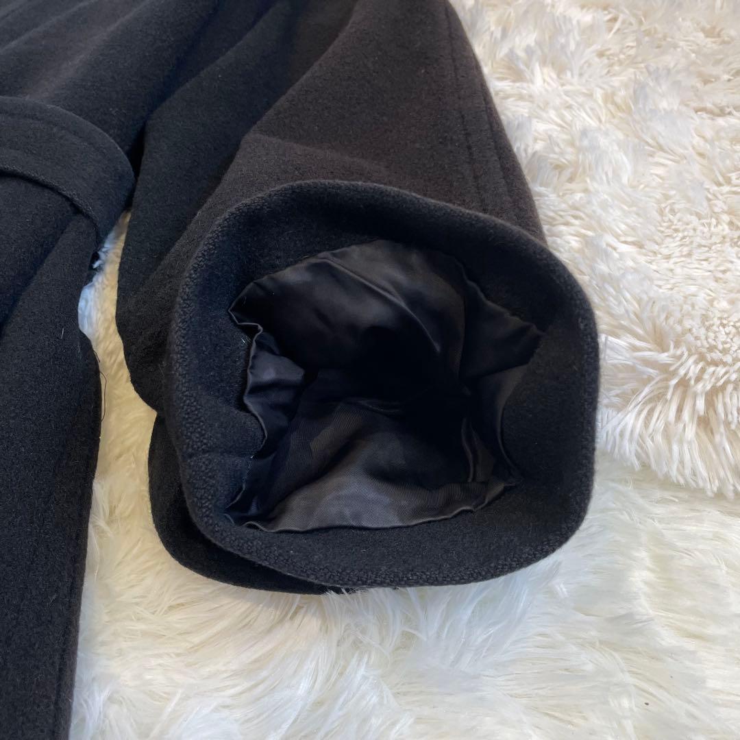 ラルフローレン ロング チェスター コート ベルト付き ウール ブラック