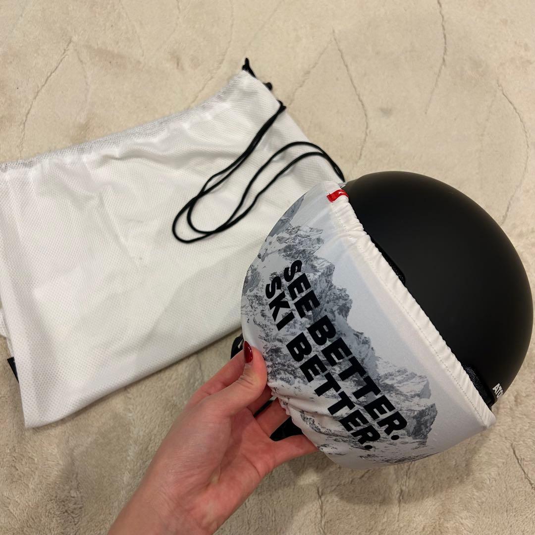 ATOMIC ブラック ヘルメット ミラーレンズ S 大人　マスク・ケース付き