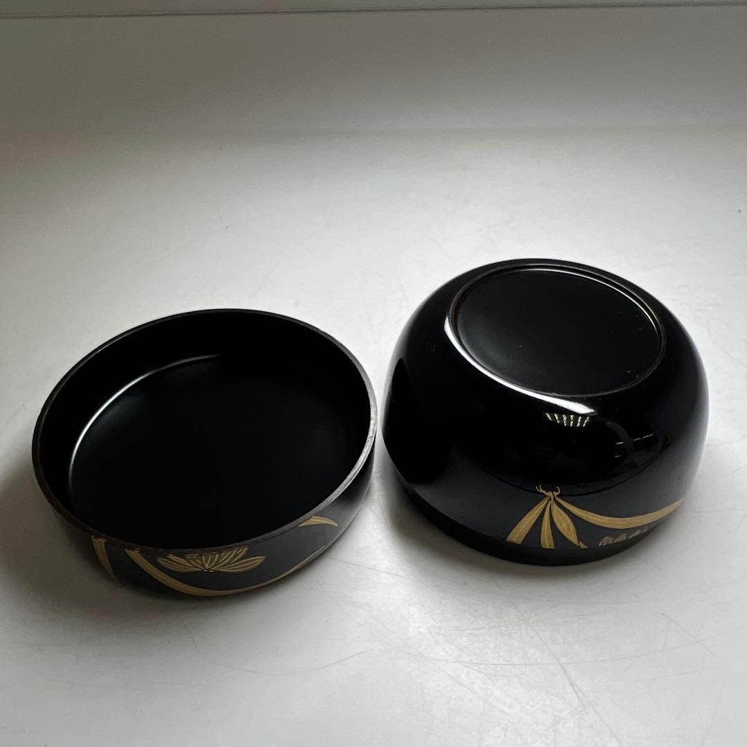 ☆茶3 哲山　四季草花　平棗　共箱　口径8cm 東K8-0125②