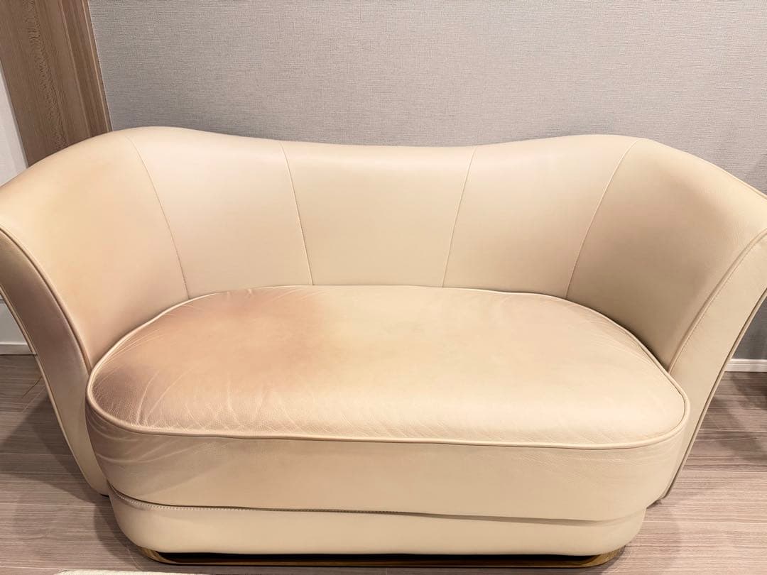 フランフラン　アンクレットソファ　ベージュ2人掛けソファ　Francfranc