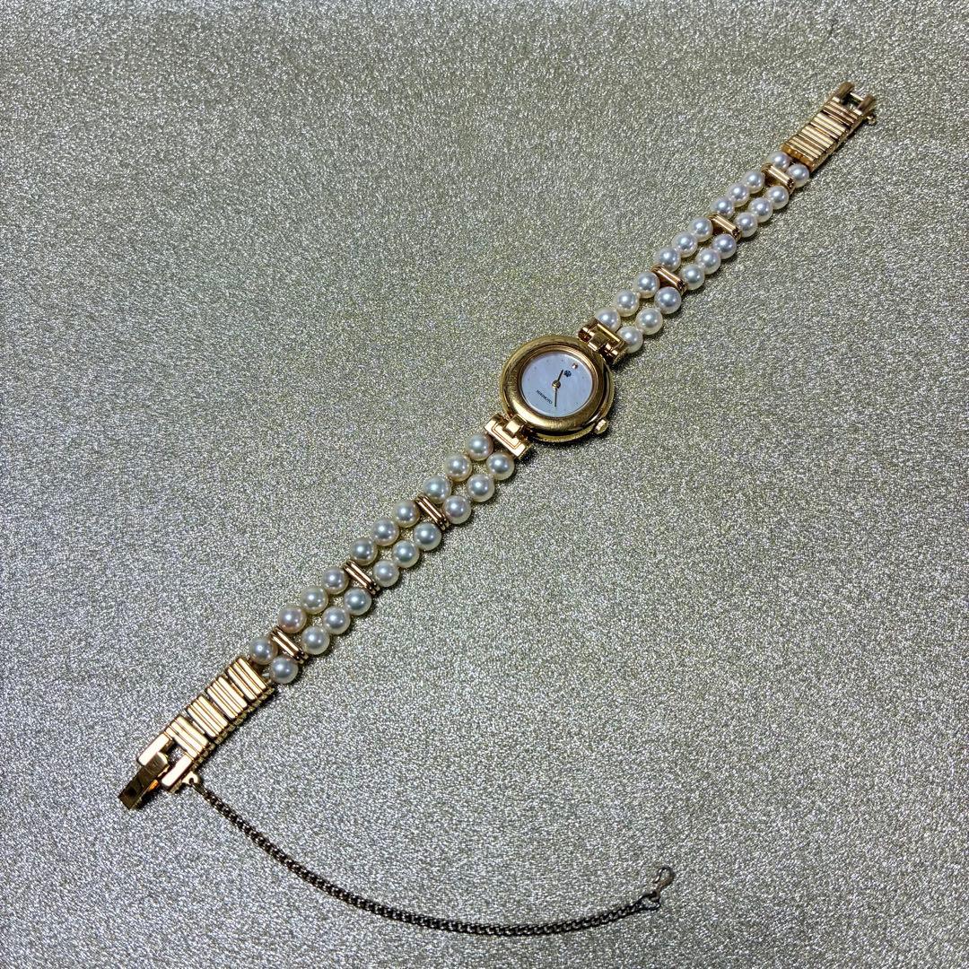 MIKIMOTO JAL パール 真珠 腕時計　電池交換済み