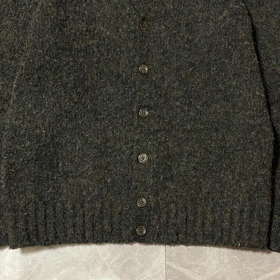 希少L 00s【OLD GAP】シャギーカーディガン 毛足長め/モヘア調 グレー