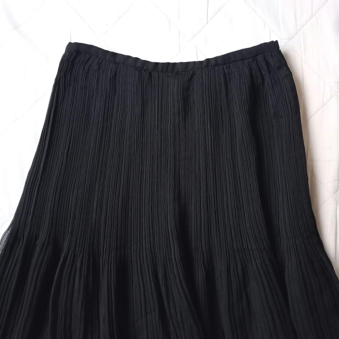 ISSEY MIYAKE　スカート　チュールプリーツ　マキシ丈　日本製　花びら
