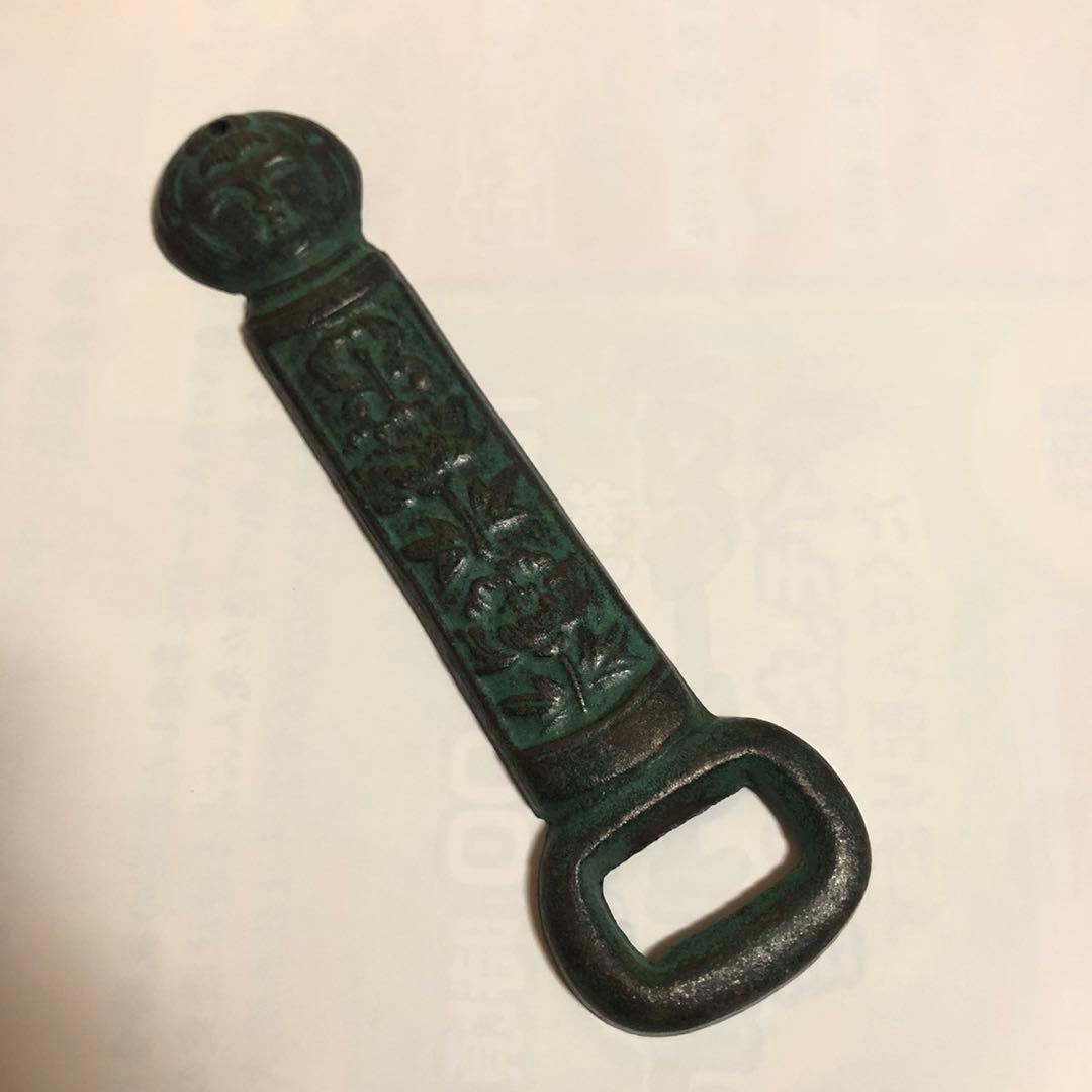 栓抜き　こけし　レア　鉄製　キッチン　カトラリー