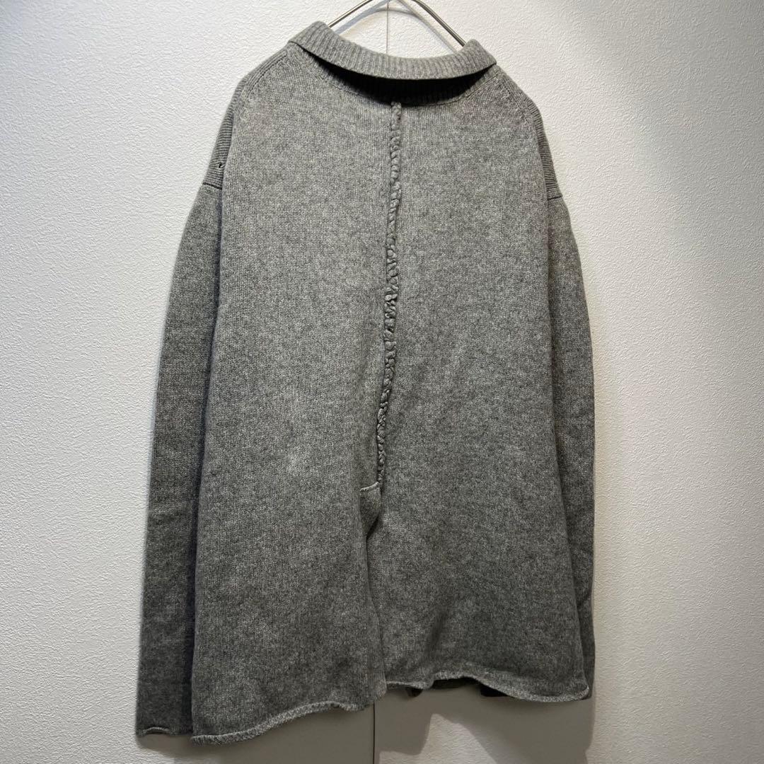 希少 ヨウジヤマモト プールオム 上質 ウール フリンジ ニット カーディガン