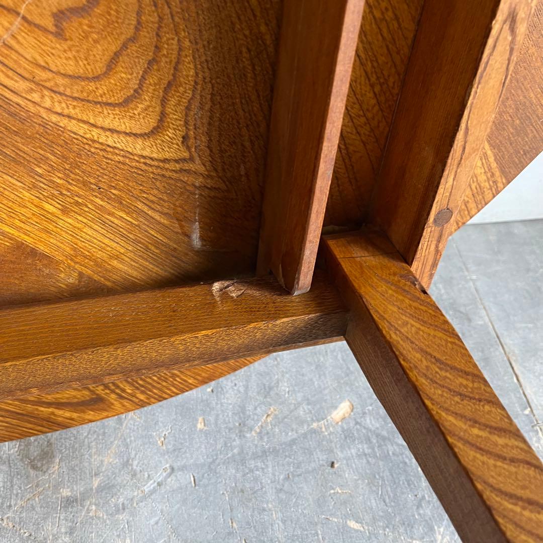 アンティーク 折り畳み ローテーブル ちゃぶ台 無垢材 昭和レトロ z597