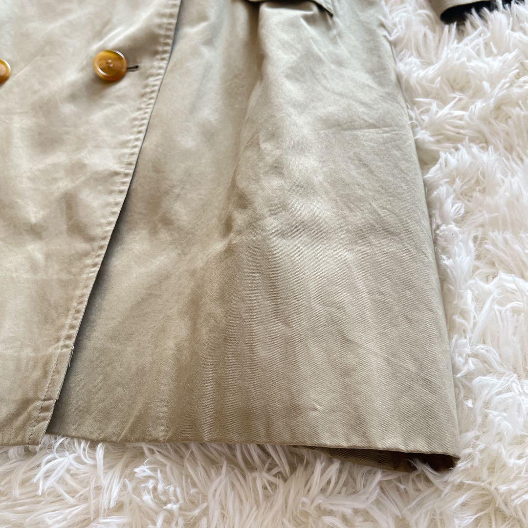 美品　バーバリー　トレンチコート　オリーブ　中綿　ノバチェック　ワッシャー加工