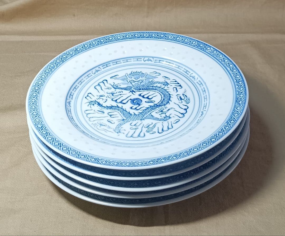 景徳鎮　25センチ大皿　5枚セット