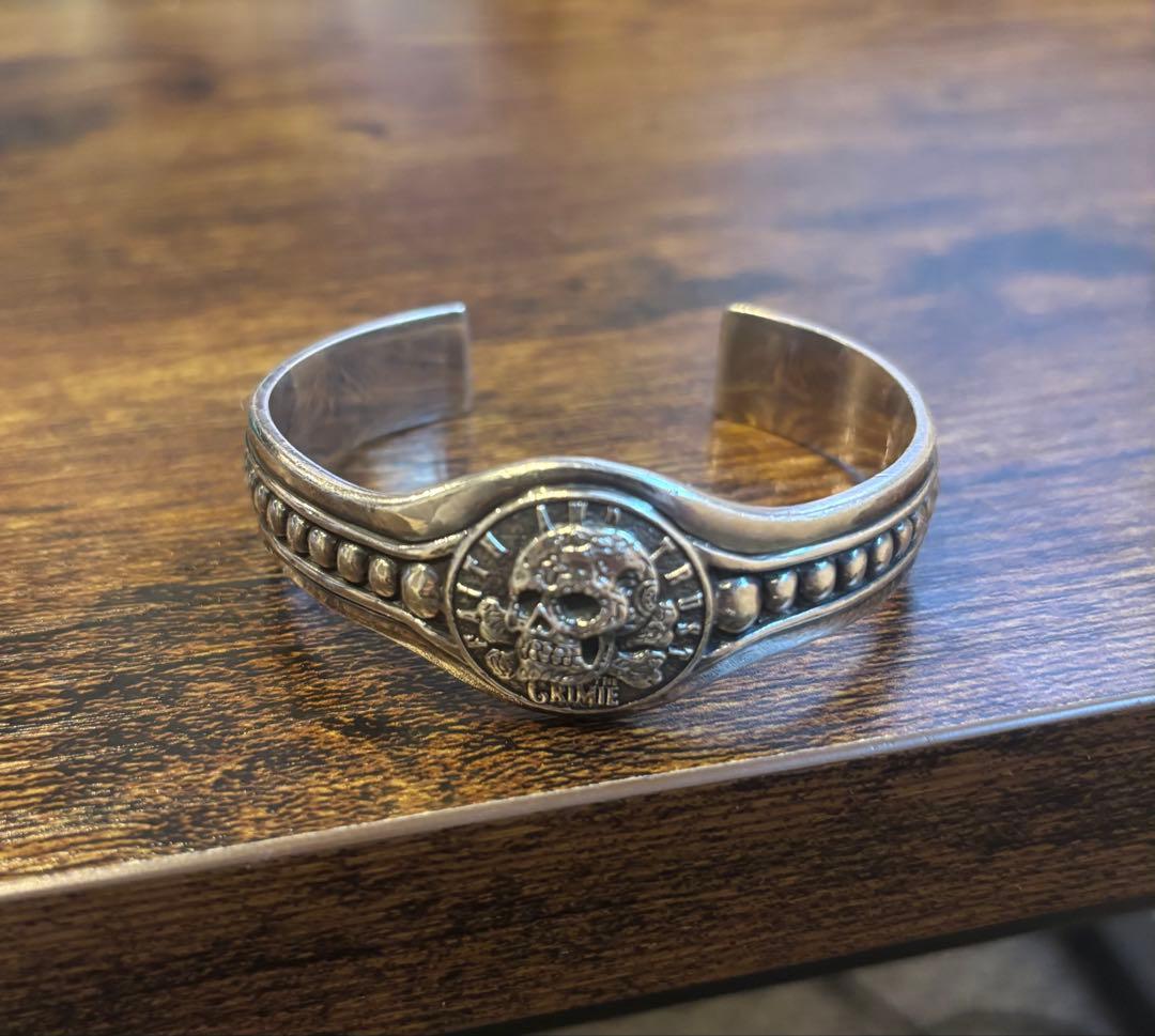 THE CRIMIE スカル　バングル　シルバー