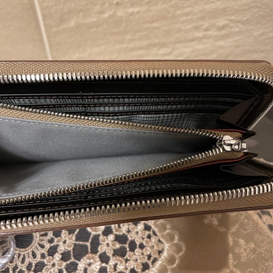 【新品】TAKEO KIKUCHI　ラウンドファスナー長財布　茶　19,800円