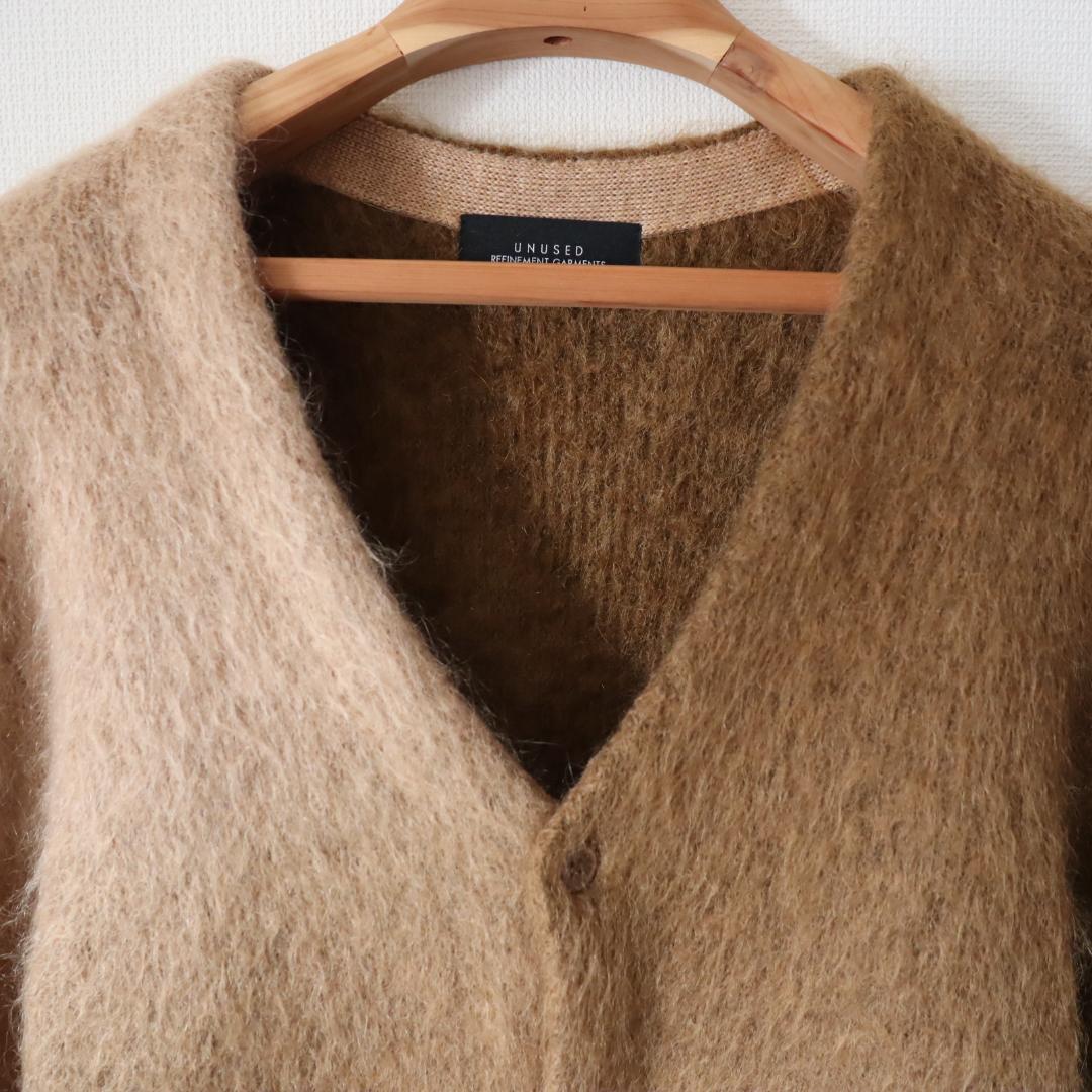 トップス UNUSED Gradation Mohair Cardigan Brown 2