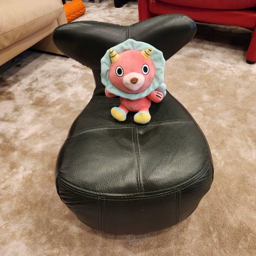 総本革　アニマルスツール　クジラ　ホエール　オットマン　椅子　キッズ　バイカラー