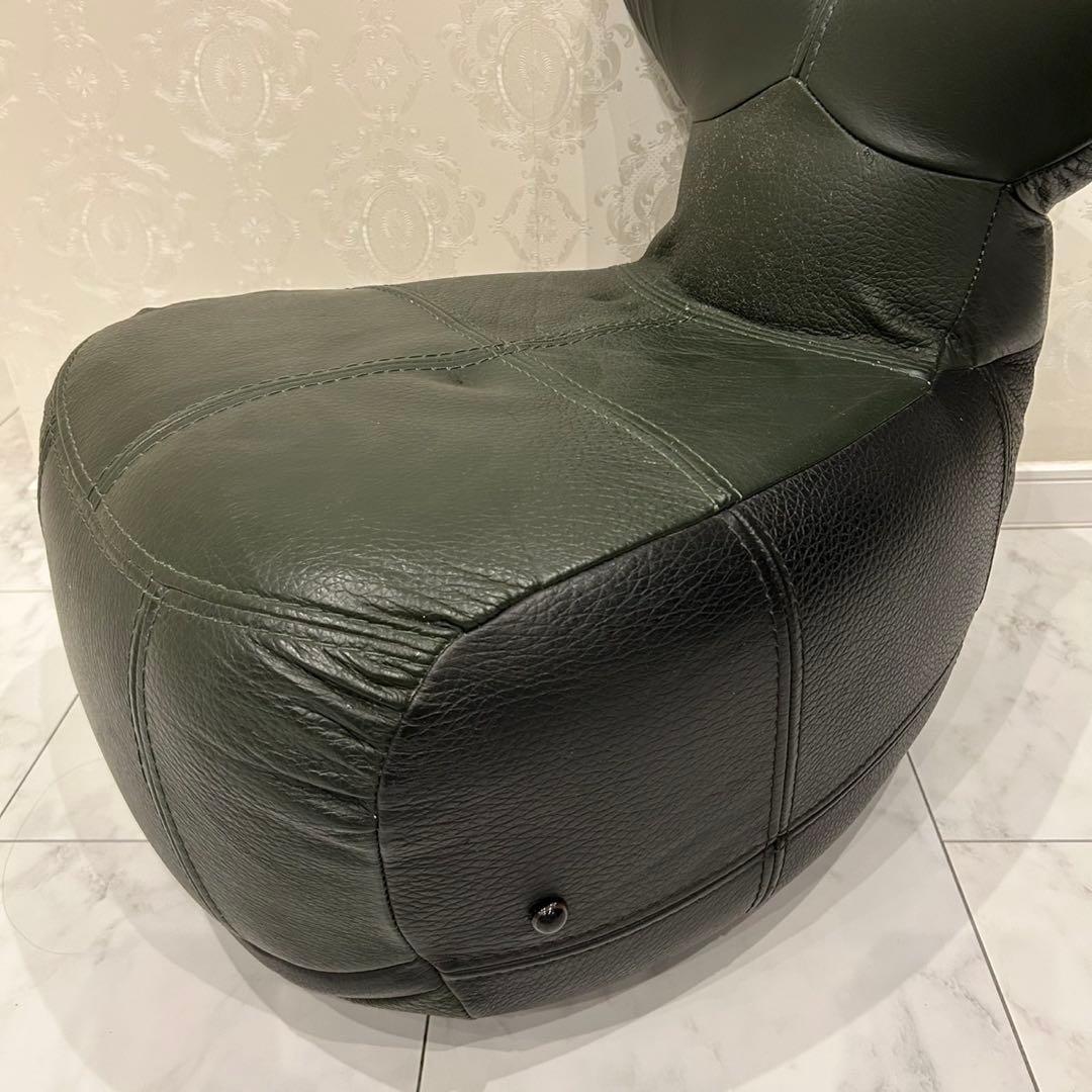 総本革　アニマルスツール　クジラ　ホエール　オットマン　椅子　キッズ　バイカラー