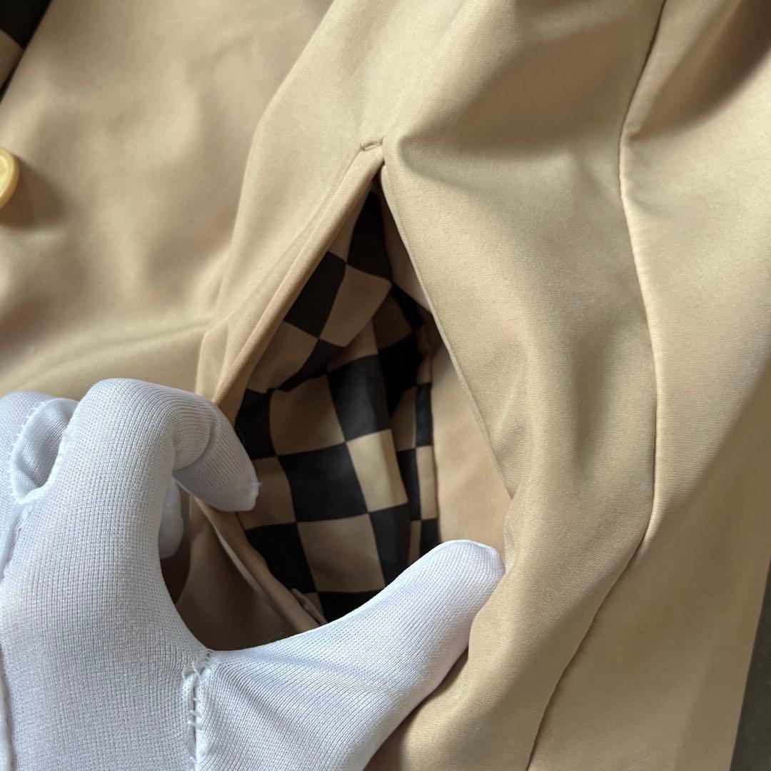 【圧倒的存在感❗️】ルイ・ヴィトン　ダミエ　コート　裏地総柄　L