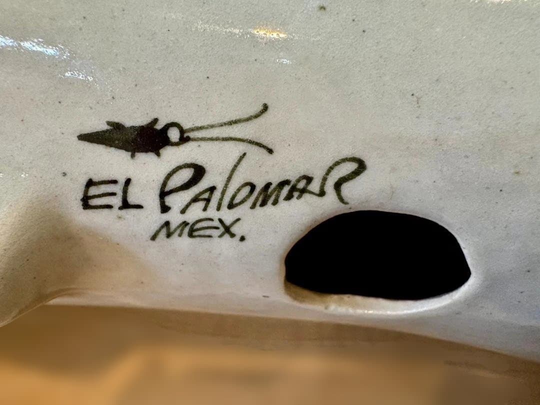 【希少】エルパロマール トナラ焼 雄牛 置物 & 陶器ボトル メキシコ 2点