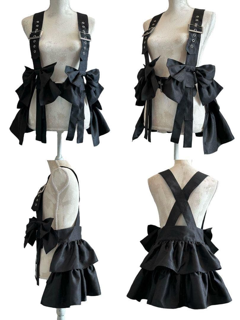 HEIHEI リボンハーネス BLACK フリル