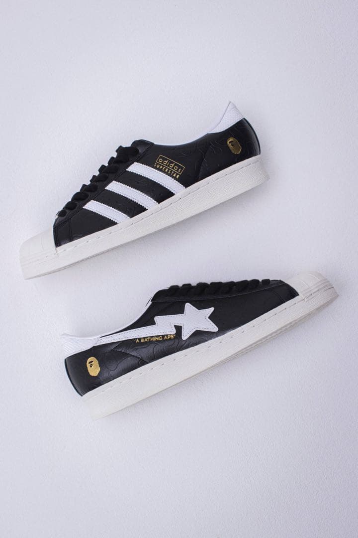 靴 adidas SUPERSTAR VINTAGE BAPE atmos 27.5