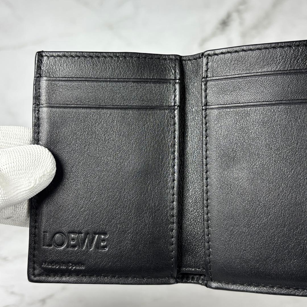 ロエベ　アナグラム　トライフォールドウォレット　Wホック　三つ折り　財布