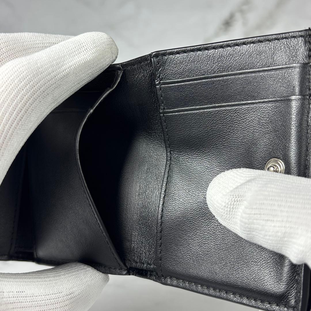 ロエベ　アナグラム　トライフォールドウォレット　Wホック　三つ折り　財布