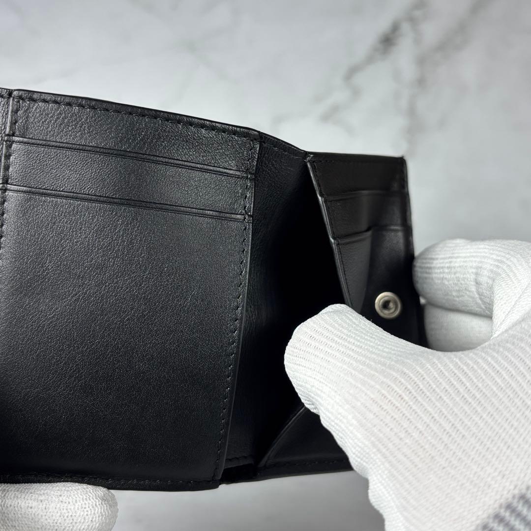 ロエベ　アナグラム　トライフォールドウォレット　Wホック　三つ折り　財布
