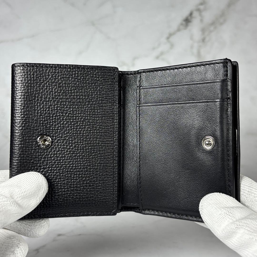 ロエベ　アナグラム　トライフォールドウォレット　Wホック　三つ折り　財布