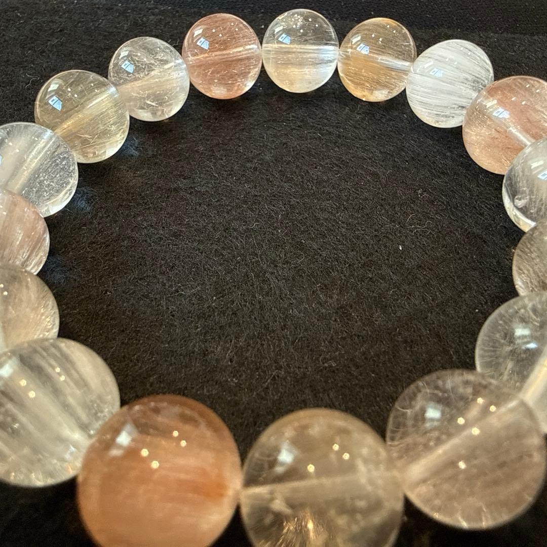 カラフルラビットヘア(高品質)天然石ブレスレット