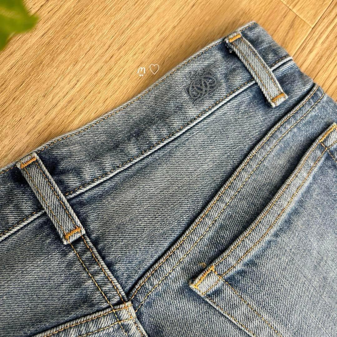 Drawerドゥロワー　ブリーチ5ポケットデニムパンツ34　ネイビー　定番現行品