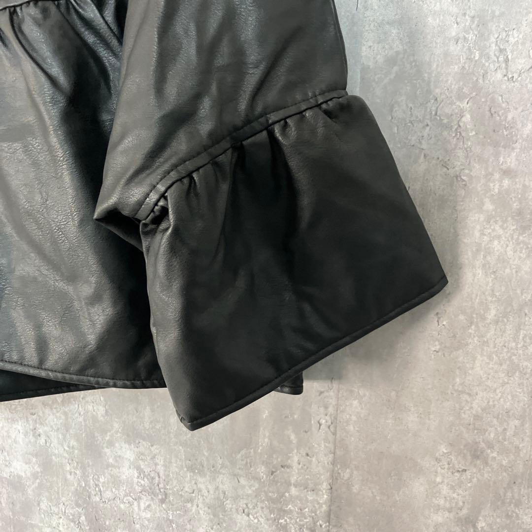 新品 PLUS OTO.HA ノーカラー レザージャケット