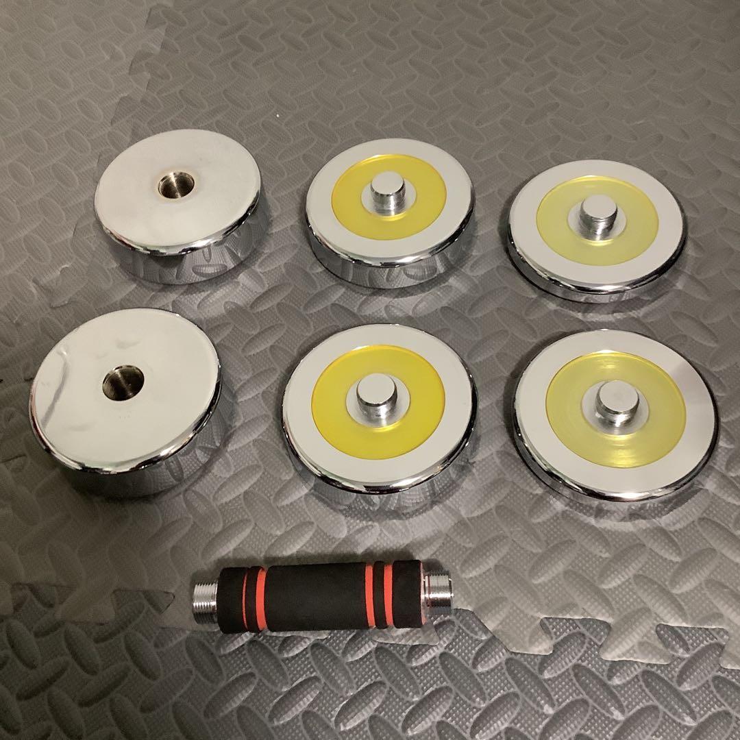 Northdeer ダンベル 可変式 15キロ 鏡面クロームメッキ 1個